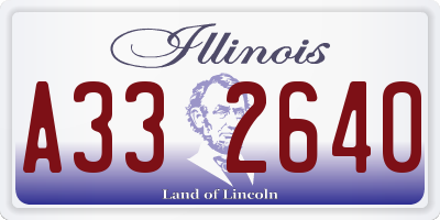 IL license plate A332640