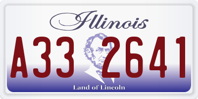 IL license plate A332641