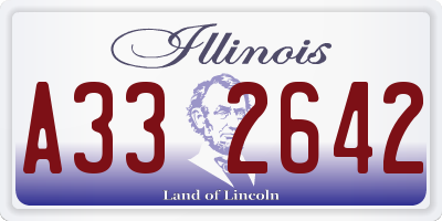 IL license plate A332642