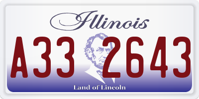 IL license plate A332643