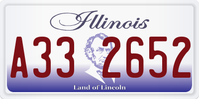 IL license plate A332652