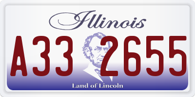 IL license plate A332655