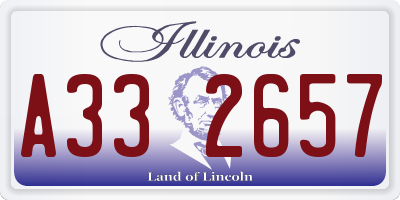 IL license plate A332657