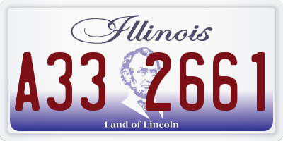 IL license plate A332661