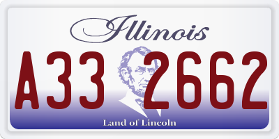 IL license plate A332662