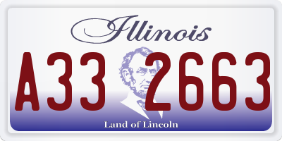 IL license plate A332663