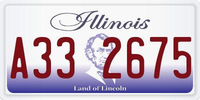 IL license plate A332675