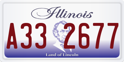 IL license plate A332677