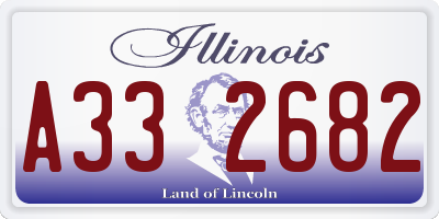 IL license plate A332682