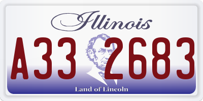 IL license plate A332683