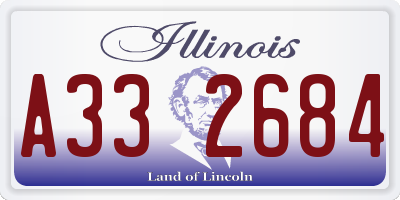 IL license plate A332684