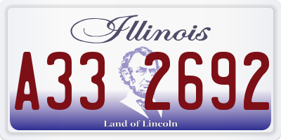 IL license plate A332692