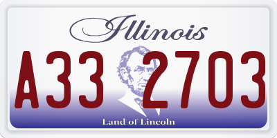 IL license plate A332703