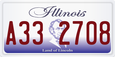 IL license plate A332708