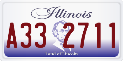 IL license plate A332711
