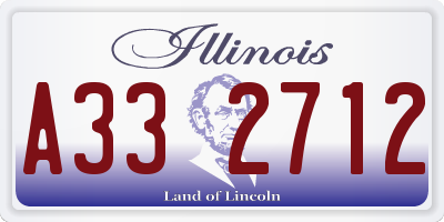 IL license plate A332712