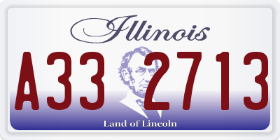 IL license plate A332713