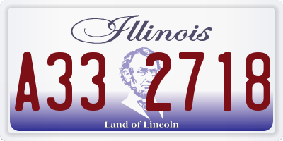 IL license plate A332718