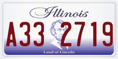 IL license plate A332719