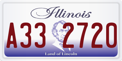 IL license plate A332720