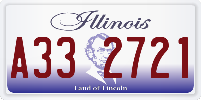 IL license plate A332721