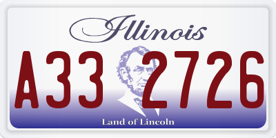 IL license plate A332726