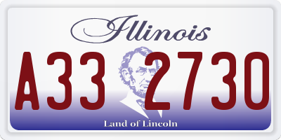 IL license plate A332730
