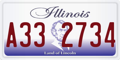 IL license plate A332734