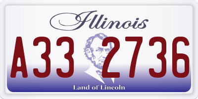 IL license plate A332736