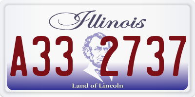 IL license plate A332737