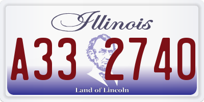 IL license plate A332740