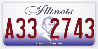 IL license plate A332743