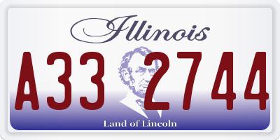 IL license plate A332744