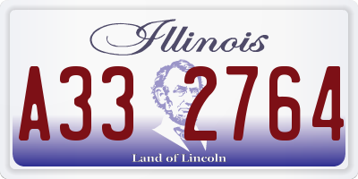 IL license plate A332764