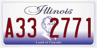 IL license plate A332771