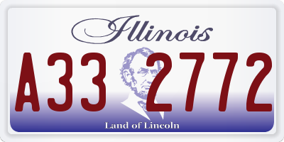 IL license plate A332772