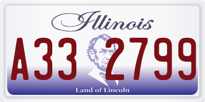 IL license plate A332799
