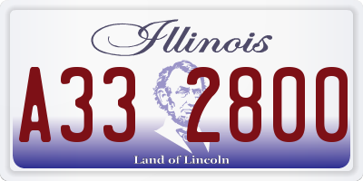 IL license plate A332800