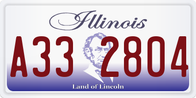 IL license plate A332804