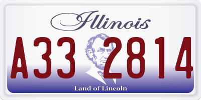 IL license plate A332814