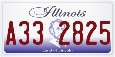 IL license plate A332825
