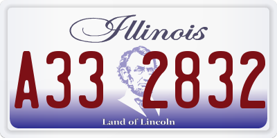 IL license plate A332832