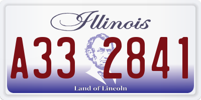 IL license plate A332841