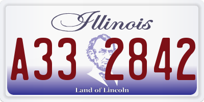 IL license plate A332842