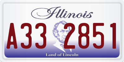 IL license plate A332851
