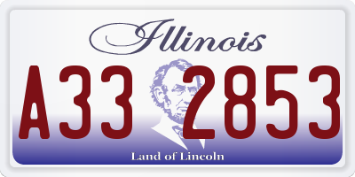 IL license plate A332853