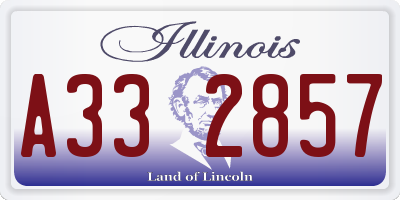 IL license plate A332857