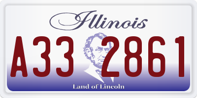 IL license plate A332861