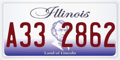 IL license plate A332862