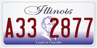 IL license plate A332877